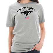 Air Force Squadron Graphic Design Short Sleeve Cotton Jersey T-Shirt