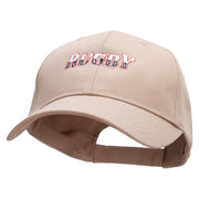 Rugby Word Embroidered Low Profile Structured  Cap - Khaki OSFM