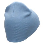 Boat Propeller Embroidered 8 inch Acrylic Short Blank Beanie - Lt-Blue OSFM