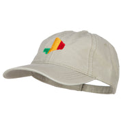 Mali Map Flag Embroidered Washed Cap