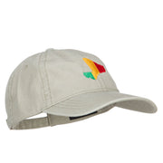 Mali Map Flag Embroidered Washed Cap