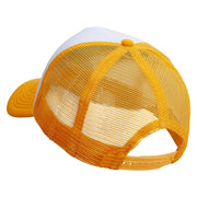 Mama Vibes Embroidered Summer Foam Mesh Trucker Cap - Yellow-White OSFM