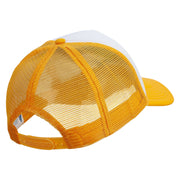 Mama Vibes Embroidered Summer Foam Mesh Trucker Cap - Yellow-White OSFM