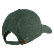 USMC Semper Fi Embroidered Washed Solid Pigment Dyed Cotton Twill Brass Buckle Cap - Dk-Green OSFM