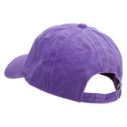 Bunny Wear Glasses Embroidered Unstructured Pigment Dyed Cotton Cap - Purple OSFM