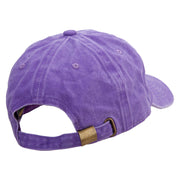 Bunny Wear Glasses Embroidered Unstructured Pigment Dyed Cotton Cap - Purple OSFM