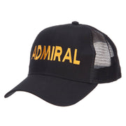 Admiral Embroidered Mesh Cap