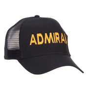 Admiral Embroidered Mesh Cap