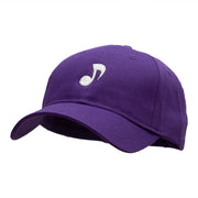 Musical Note Embroidered Low Profile Cap