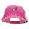 Vacation Coconut Embroidered Low Profile Special Cotton Mesh Cap - Fuchsia OSFM