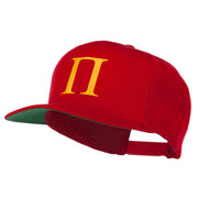 Greek Alphabet PI Embroidered Flat Bill Cap