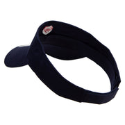 Nurse with Heart Embroidered Cotton Twill Sun Visor - Navy OSFM