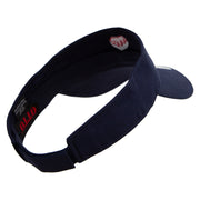 Nurse with Heart Embroidered Cotton Twill Sun Visor - Navy OSFM