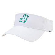 Betting Money Embroidered Cotton Twill Sun Visor - White OSFM