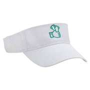 Betting Money Embroidered Cotton Twill Sun Visor - White OSFM