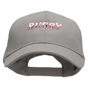 Rugby Word Embroidered Low Profile Structured  Cap - Grey OSFM