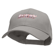 Rugby Word Embroidered Low Profile Structured  Cap - Grey OSFM