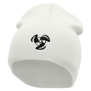 Boat Propeller Embroidered 8 inch Acrylic Short Blank Beanie - White OSFM