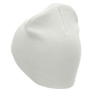 Boat Propeller Embroidered 8 inch Acrylic Short Blank Beanie - White OSFM