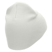 Boat Propeller Embroidered 8 inch Acrylic Short Blank Beanie - White OSFM