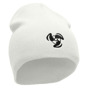 Boat Propeller Embroidered 8 inch Acrylic Short Blank Beanie - White OSFM