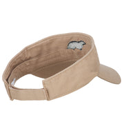 Papa Bear Embroidered Pro Style Cotton Washed Visor