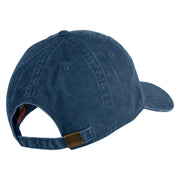 USMC Semper Fi Embroidered Washed Solid Pigment Dyed Cotton Twill Brass Buckle Cap - Navy OSFM