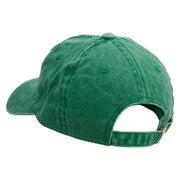 Bunny Wear Glasses Embroidered Unstructured Pigment Dyed Cotton Cap - Kelly-Green OSFM