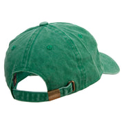 Bunny Wear Glasses Embroidered Unstructured Pigment Dyed Cotton Cap - Kelly-Green OSFM