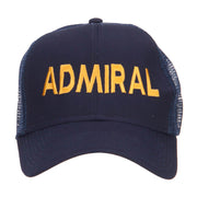 Admiral Embroidered Mesh Cap