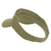 Nurse with Heart Embroidered Cotton Twill Sun Visor - Khaki OSFM