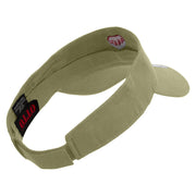 Nurse with Heart Embroidered Cotton Twill Sun Visor - Khaki OSFM