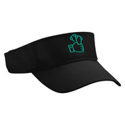 Betting Money Embroidered Cotton Twill Sun Visor - Black OSFM