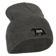 Papa Bear Embroidered Knitted Short Beanie