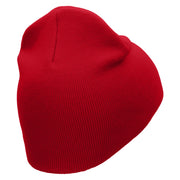 Boat Propeller Embroidered 8 inch Acrylic Short Blank Beanie - Red OSFM