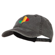 Mali Map Flag Embroidered Washed Cap