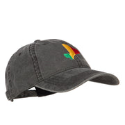 Mali Map Flag Embroidered Washed Cap