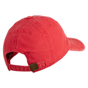 USMC Semper Fi Embroidered Washed Solid Pigment Dyed Cotton Twill Brass Buckle Cap - Red OSFM