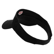 Nurse with Heart Embroidered Cotton Twill Sun Visor - Black OSFM