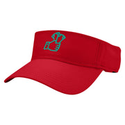 Betting Money Embroidered Cotton Twill Sun Visor - Red OSFM