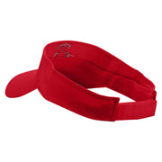 Betting Money Embroidered Cotton Twill Sun Visor - Red OSFM