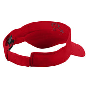 Betting Money Embroidered Cotton Twill Sun Visor - Red OSFM