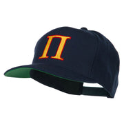 Greek Alphabet PI Embroidered Flat Bill Cap