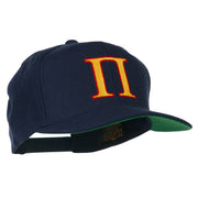 Greek Alphabet PI Embroidered Flat Bill Cap