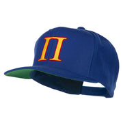 Greek Alphabet PI Embroidered Flat Bill Cap