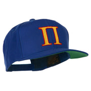 Greek Alphabet PI Embroidered Flat Bill Cap