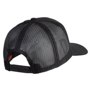 U.S. Marine Retired Red Patched Solid Cotton Twill Mesh Prostyle Cap - Black OSFM