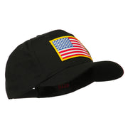 American Flag Patched High Profile Cap