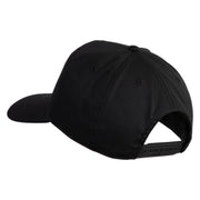 Silver USA Flag Retired Blue Line Patched Solid Cotton Twill 5 Panel Prostyle Snap Cap - Black OSFM