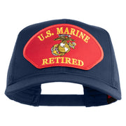 U.S. Marine Retired Red Patched Solid Cotton Twill Mesh Prostyle Cap - Navy OSFM
